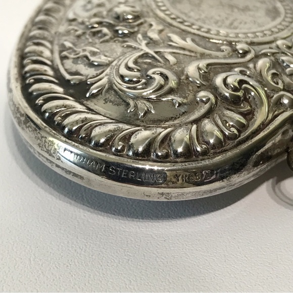 Gorham Signed Sterling Silver Vintage Ornate Victorian Heart Christmas Ornament - Picture 11 of 16